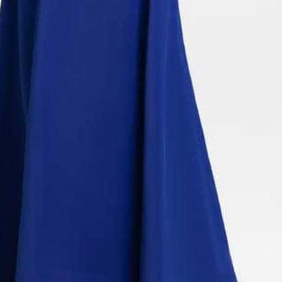 NWT Madison James 16-428 Embroidery Prom Dress Royal Blue Size 6 - Picture 4 of 6